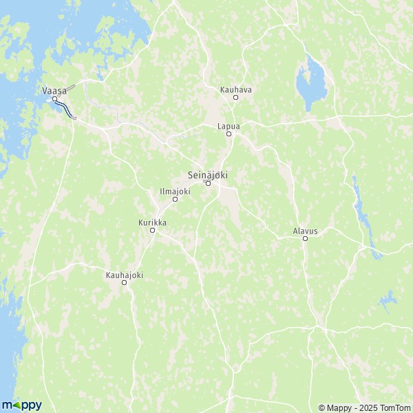 La carte pour la ville de Seinäjoki 39820-66470