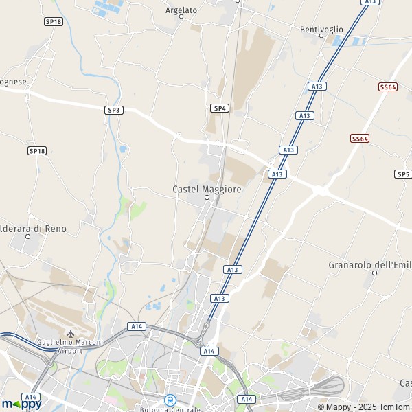 La carte pour la ville de Castel Maggiore 40013