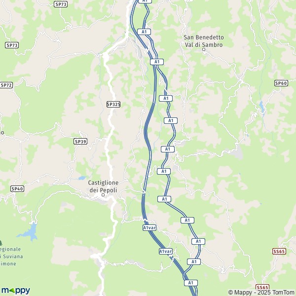La carte pour la ville de Castiglione dei Pepoli 40035