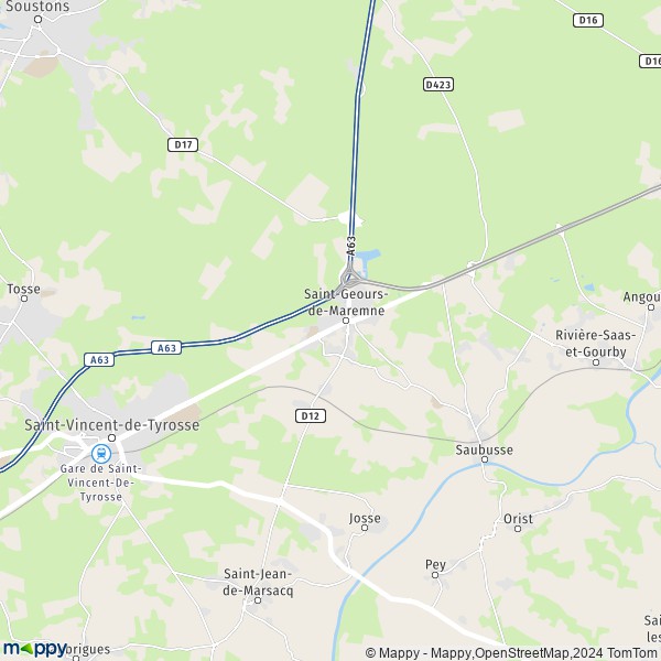 La carte pour la ville de Saint-Geours-de-Maremne 40230