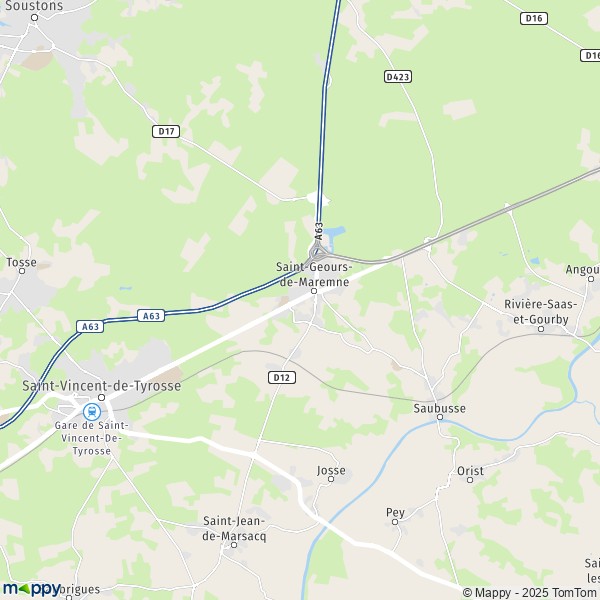 La carte pour la ville de Saint-Geours-de-Maremne 40230