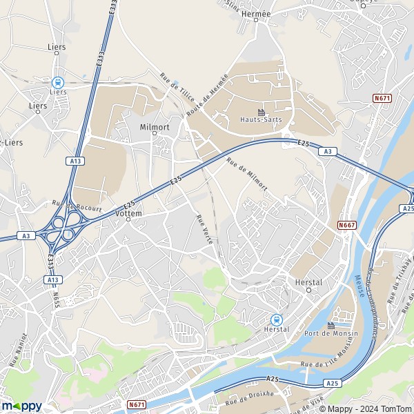 La carte pour la ville de 4040-4042 Herstal