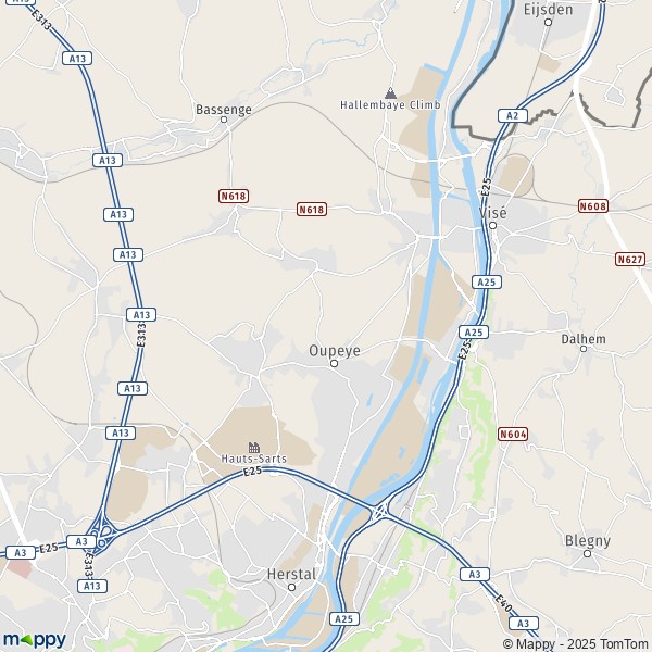 La carte pour la ville de 4040-4684 Oupeye