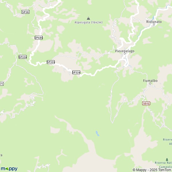 La carte pour la ville de Pievepelago 41027