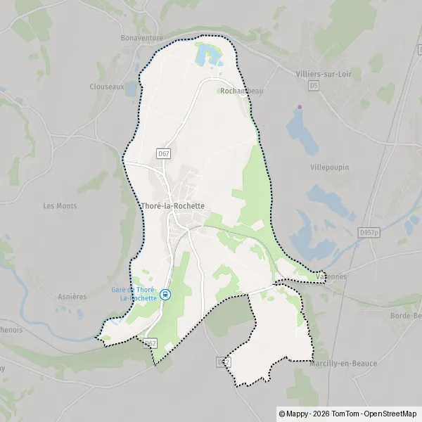 Plan Thoré-la-Rochette : carte de Thoré-la-Rochette (41100) et infos ...