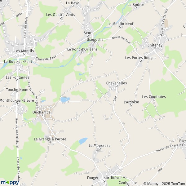 Carte Les Souterrains, 41120-41700 Le Controis-en-Sologne