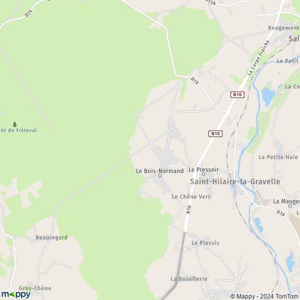La carte pour la ville de Saint-Hilaire-la-Gravelle 41160