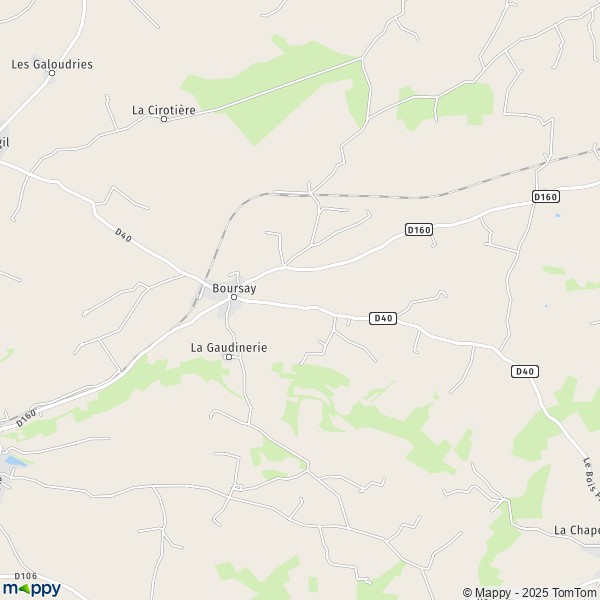 La carte pour la ville de Boursay 41270