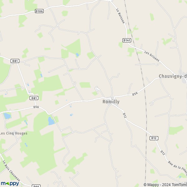 La carte pour la ville de Romilly 41270