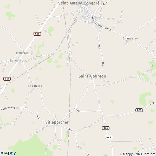 La carte pour la ville de Saint-Gourgon 41310