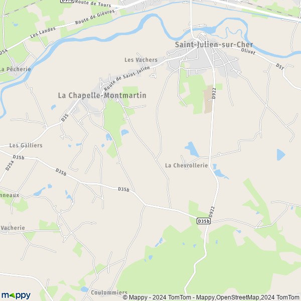 La carte pour la ville de La Chapelle-Montmartin 41320