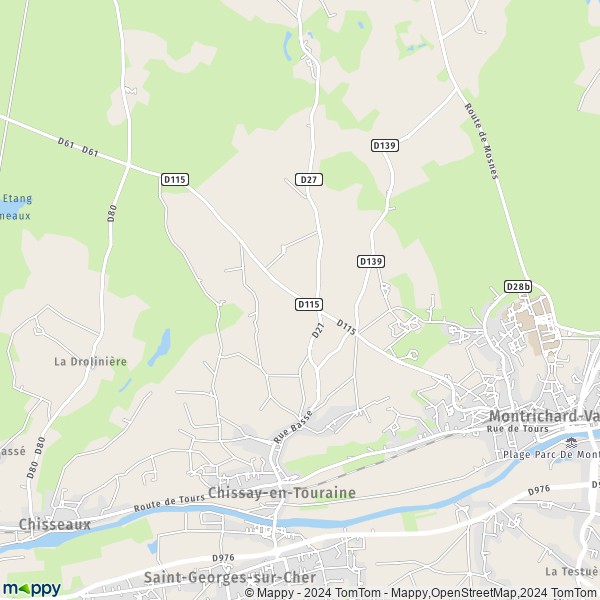 La carte pour la ville de Chissay-en-Touraine 41400