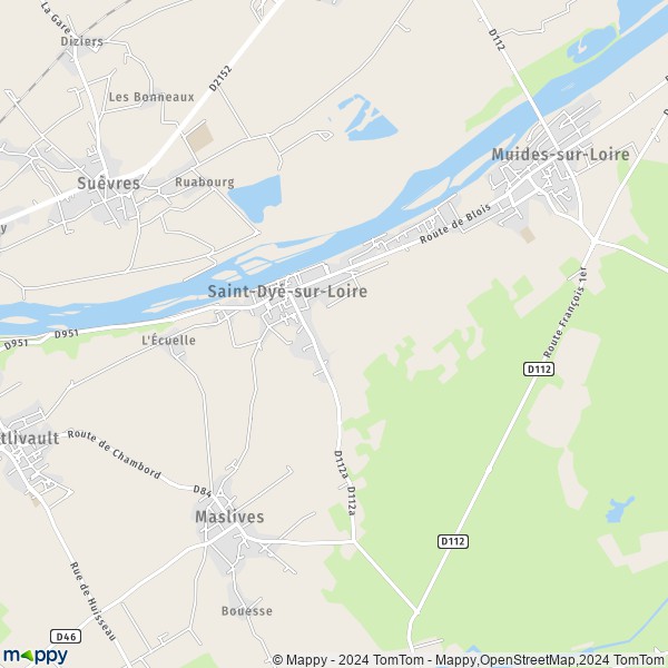 La carte pour la ville de Saint-Dyé-sur-Loire 41500