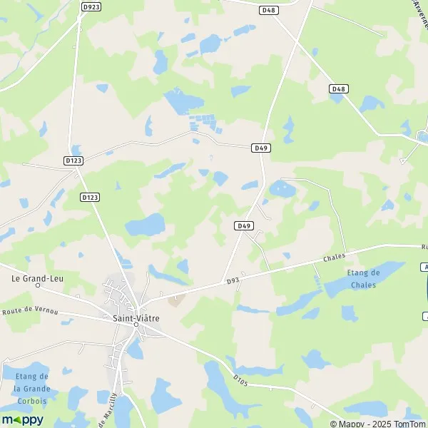 Carte Etang des Bruyeres, 41600 Yvoy-le-Marron