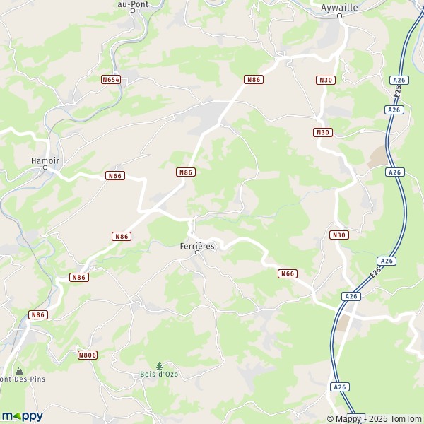 La carte pour la ville de 4190 Ferrières