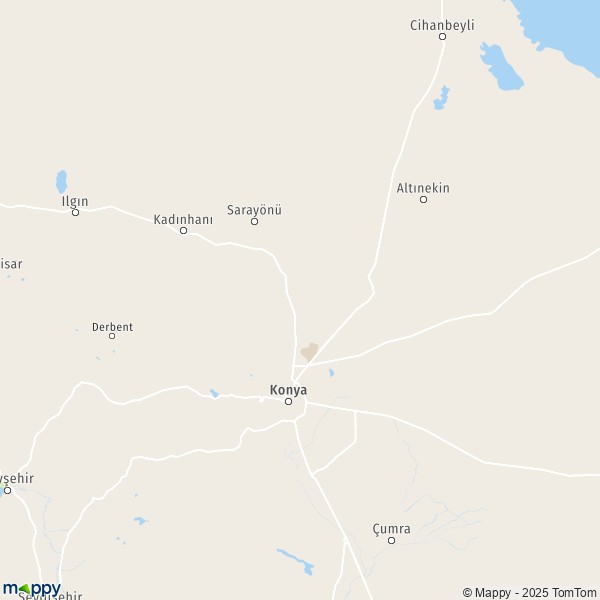 La carte pour la ville de Selçuklu 42060-42280
