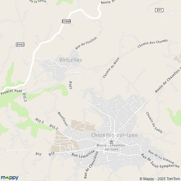 Carte Le Mont, 42140 Chazelles-sur-Lyon