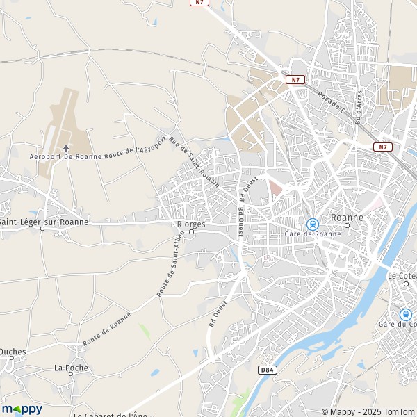 La carte pour la ville de Riorges 42153