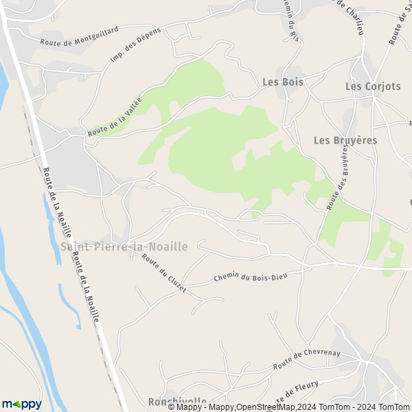 La carte pour la ville de Saint-Pierre-la-Noaille 42190