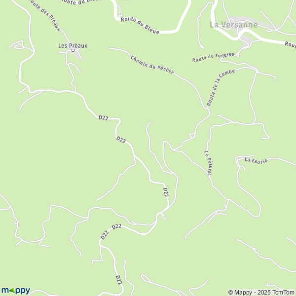 Carte La Goutte, 42220 Saint-Sauveur-en-Rue