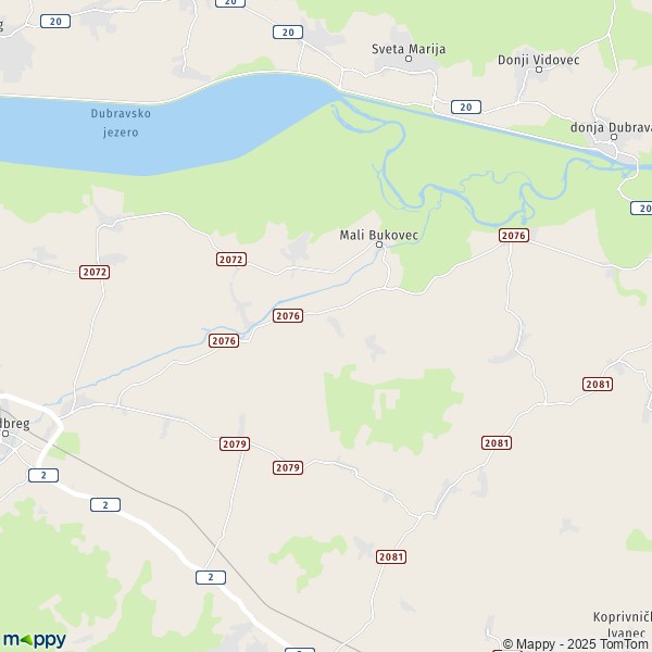 La carte pour la ville de Mali Bukovec 42230