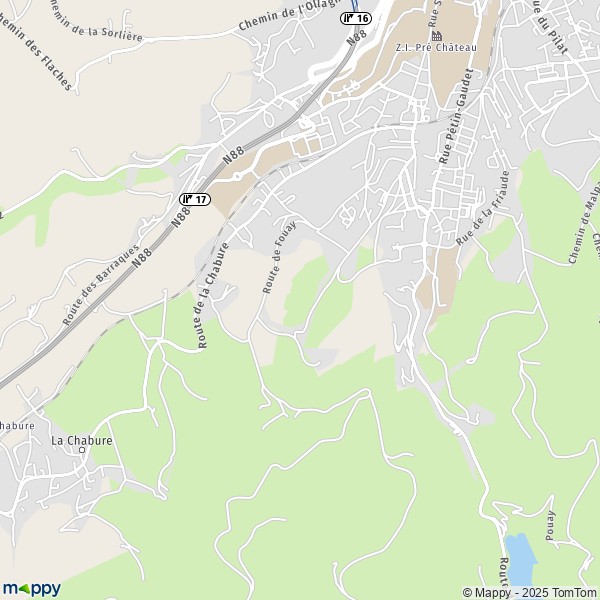 Carte La Rivoire, 42400 Saint-Chamond