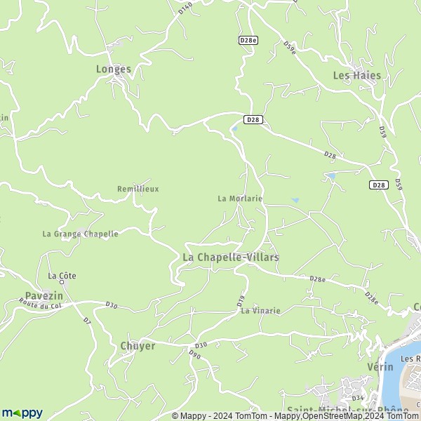 La carte pour la ville de La Chapelle-Villars 42410