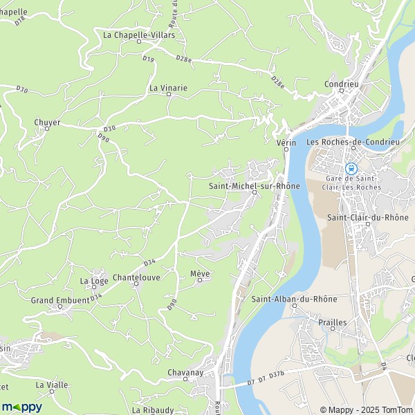 La carte pour la ville de Saint-Michel-sur-Rhône 42410