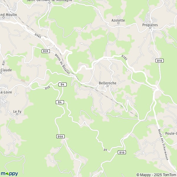 Carte La Vallée, 42670 Belleroche