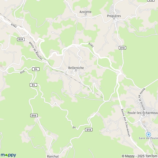 Carte Le Sarrasin, 42670 Belleroche