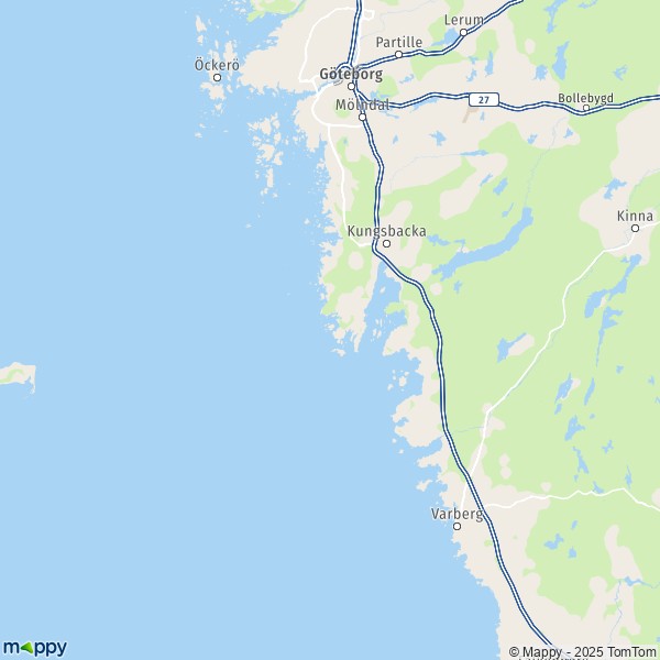 La carte pour la ville de Kungsbacka 42739-51996