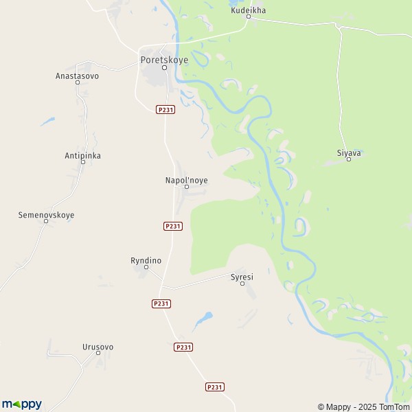 La carte pour la ville de Napol'novskoye 429035