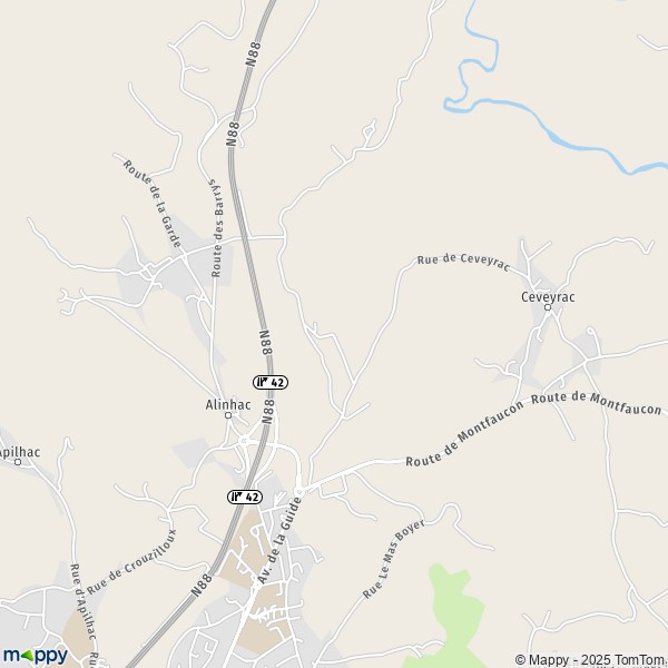 Carte Piny Bas, 43200 Yssingeaux