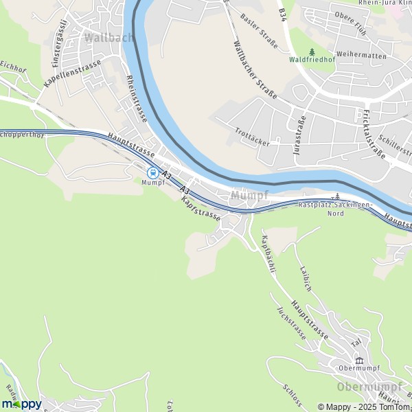La carte pour la ville de Mumpf 4322