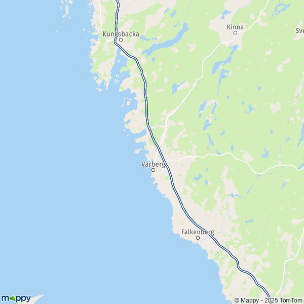 La carte pour la ville de Varberg 43230-51993