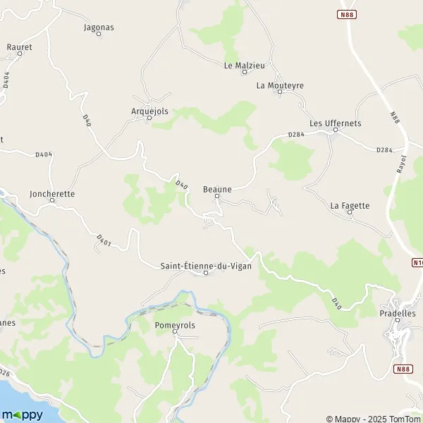 Plan SaintÉtienneduVigan carte de SaintÉtienneduVigan (43420