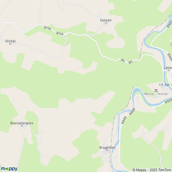 Carte Commune de Torsiac, 43450 Torsiac