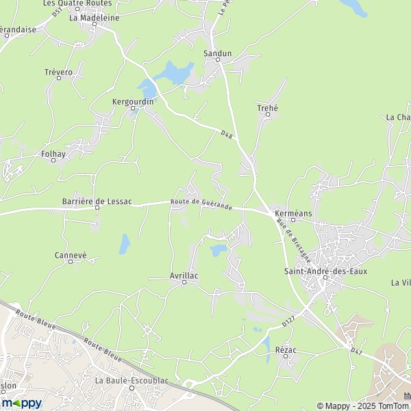 Carte Les Grands Parcs, 44117 Saint-André-des-Eaux
