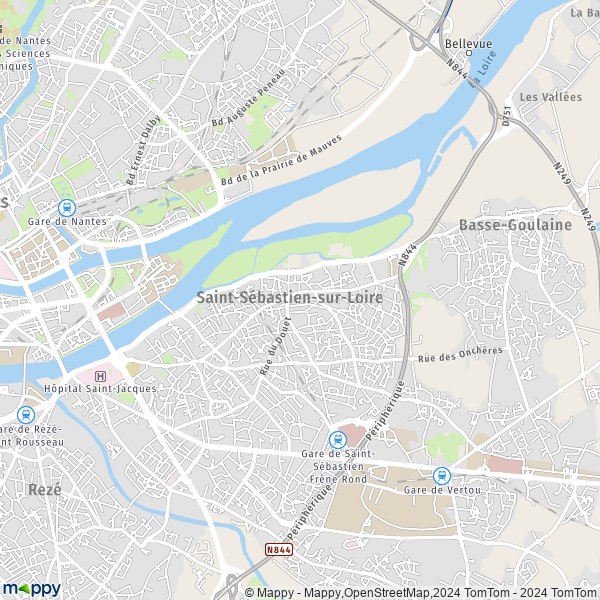 La carte pour la ville de Saint-Sébastien-sur-Loire 44230