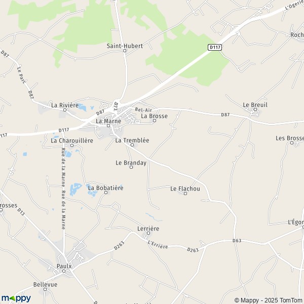 La carte pour la ville de La Marne 44270