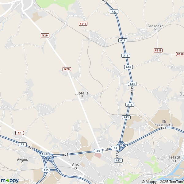 La carte pour la ville de 4432-4458 Juprelle