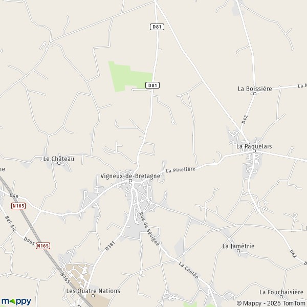 Carte La Rochelière, 44360 Vigneux-de-Bretagne