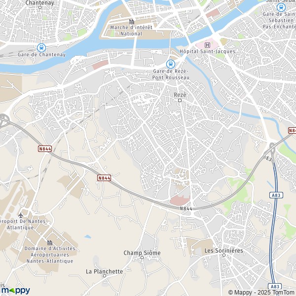 La carte pour la ville de Rezé 44400