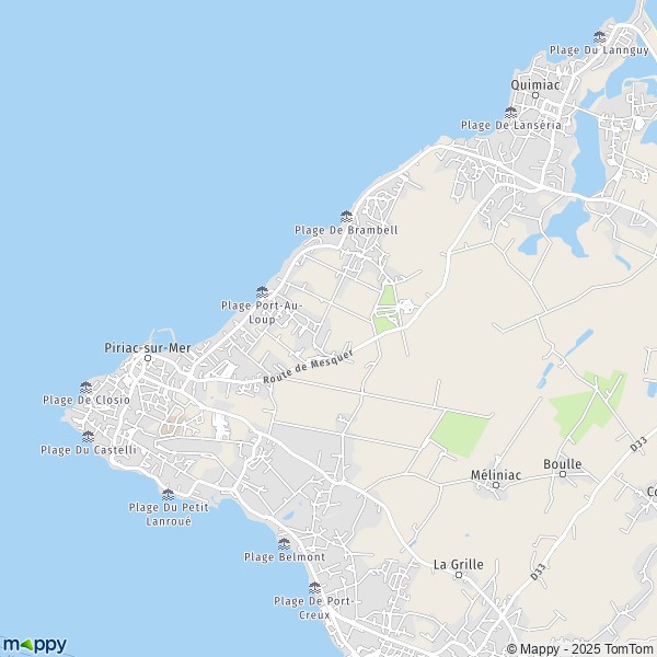 La carte pour la ville de Piriac-sur-Mer 44420