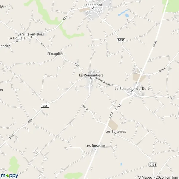 Carte Les Jumelles, 44430 La Remaudière