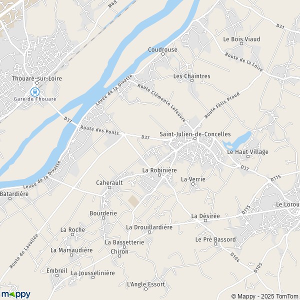 Carte Les Planches, 44450 Saint-Julien-de-Concelles