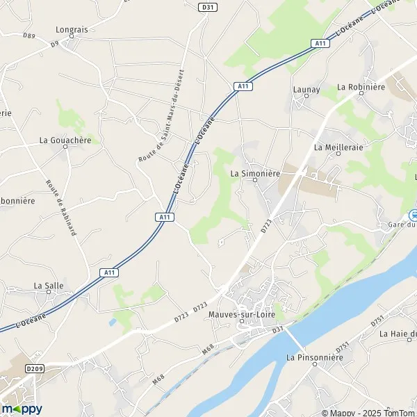 Plan MauvessurLoire carte de MauvessurLoire (44470) et infos