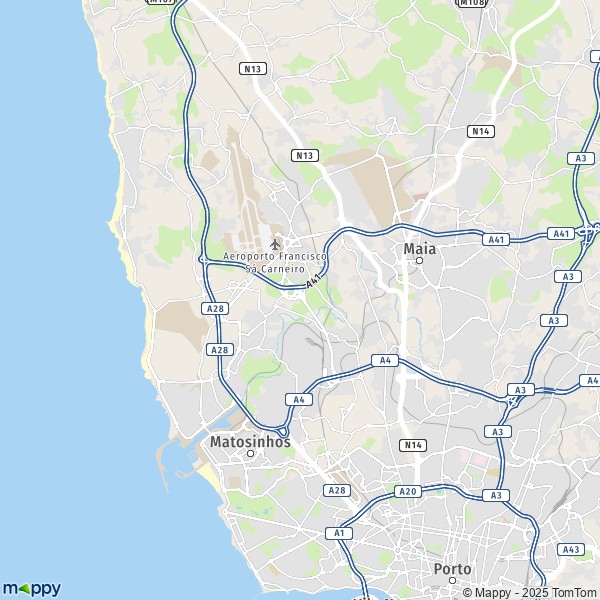 La carte pour la ville de 4450-4465 Matosinhos