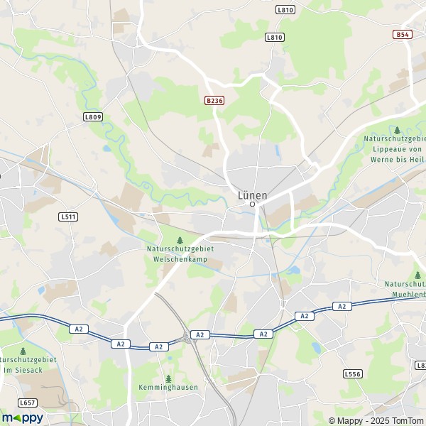 La carte pour la ville de 44532-44536 Lünen