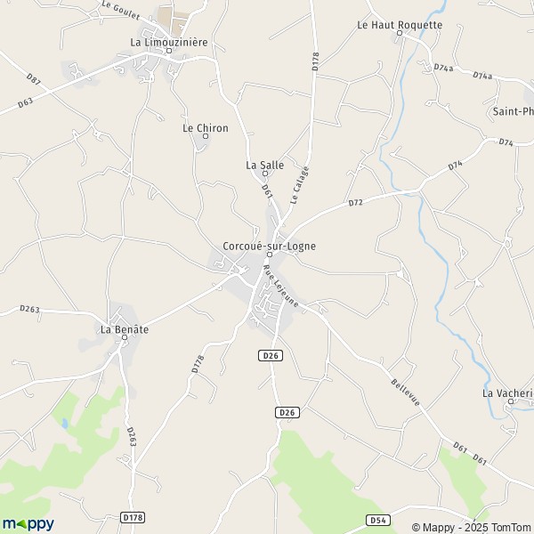 Carte Saint-Étienne, 44650 Corcoué-sur-Logne